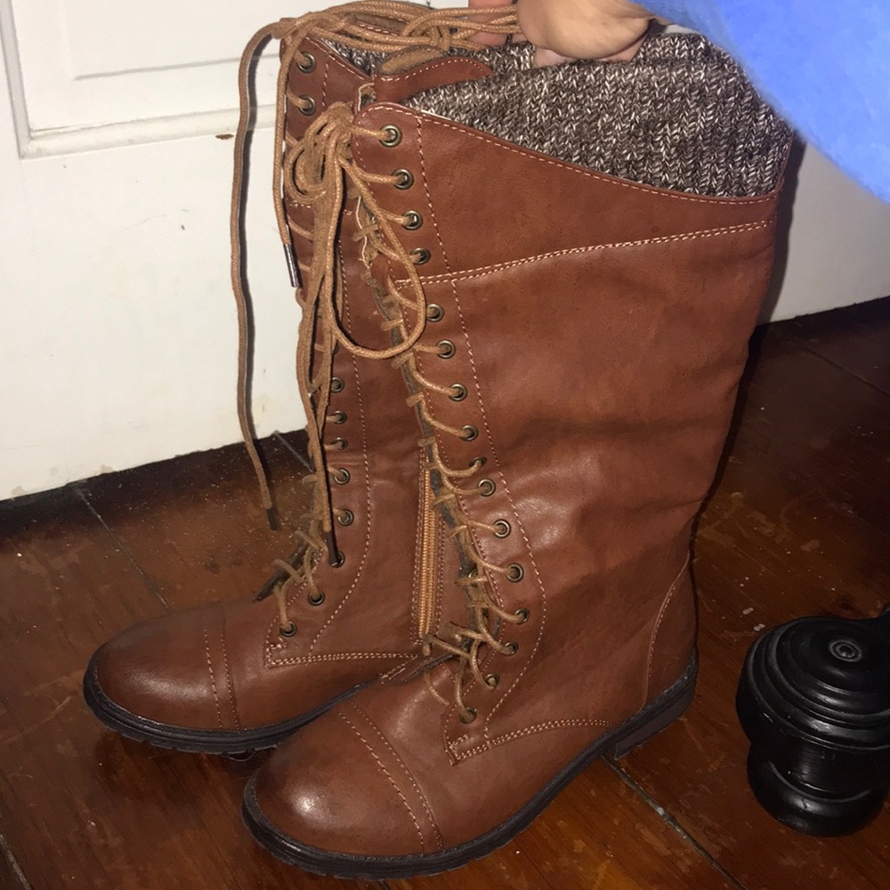 Tall brown boots